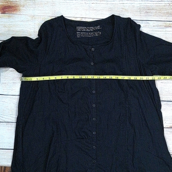 Black Label Black Linen Long Sleeve Dress - Picture 4 of 8